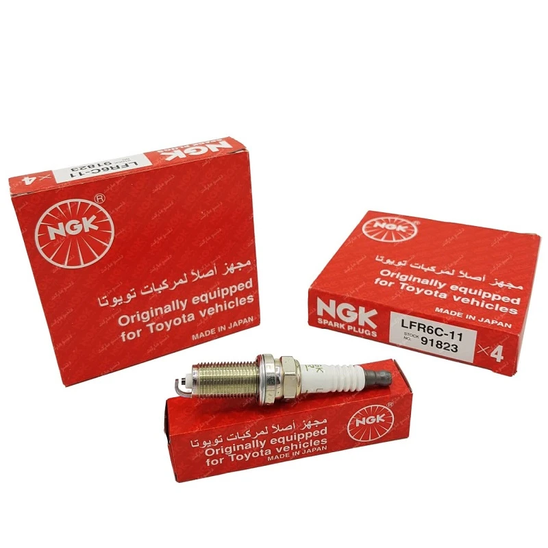 شمع خودرو ان جی کی مدل LFR6C-11 91823 مناسب برای پژو 206 تیپ 5  بسته 4 عددی