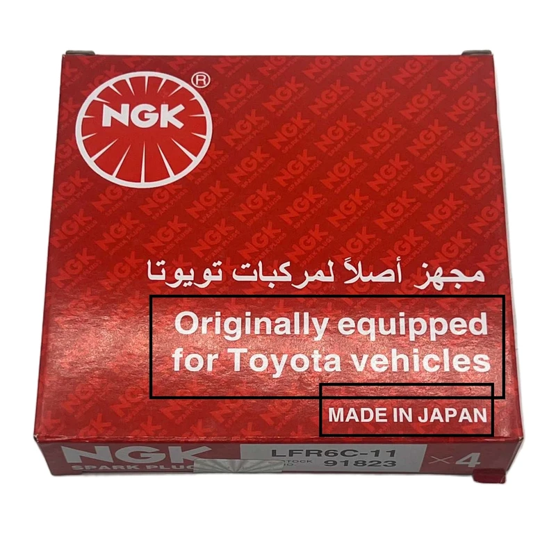 شمع خودرو ان جی کی مدل LFR6C-11 91823 مناسب برای پژو 206 تیپ 5  بسته 4 عددی