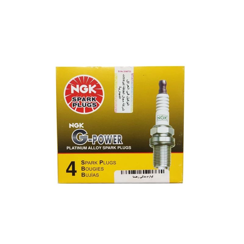 شمع خودرو ان جی کی مدل پایه بلند سوزنی پلاتینیوم کد LFR5AGP بسته 4 عددی