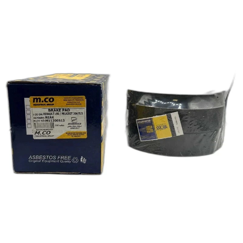 لنت ترمز عقب کفشکی امکو مدل M112005 دو جفت مناسب برای پژو 206 تیپ 3