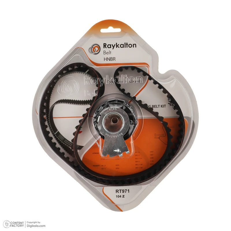 کیت تسمه تایم رایکا آلتون کد RT971-104Z مدل 104 دندانه HNBR مناسب برای پژو 206 تیپ 2 و 3 ، پژو 206 صندوقدار TU3